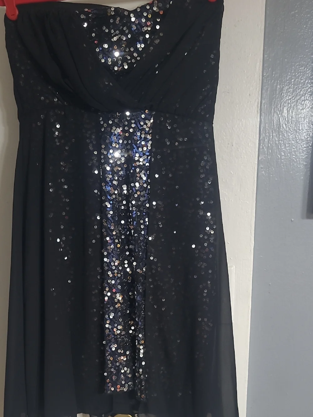 Trixxi Black Strapless Sequin Cocktail Dress, Size 3 - Picture 1 of 10